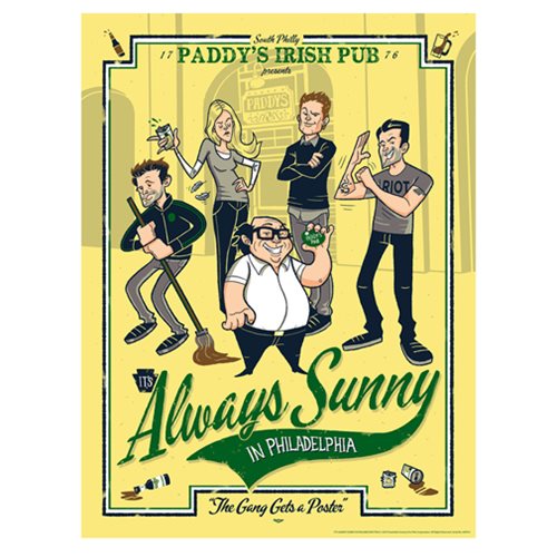 It's Always Sunny in Philadelphia The Gang Gets a Poster by Ian Glaubinger Lithograph Art Print